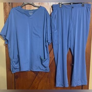 Healing hands Scrub Set Ceil Blue Sz 2X